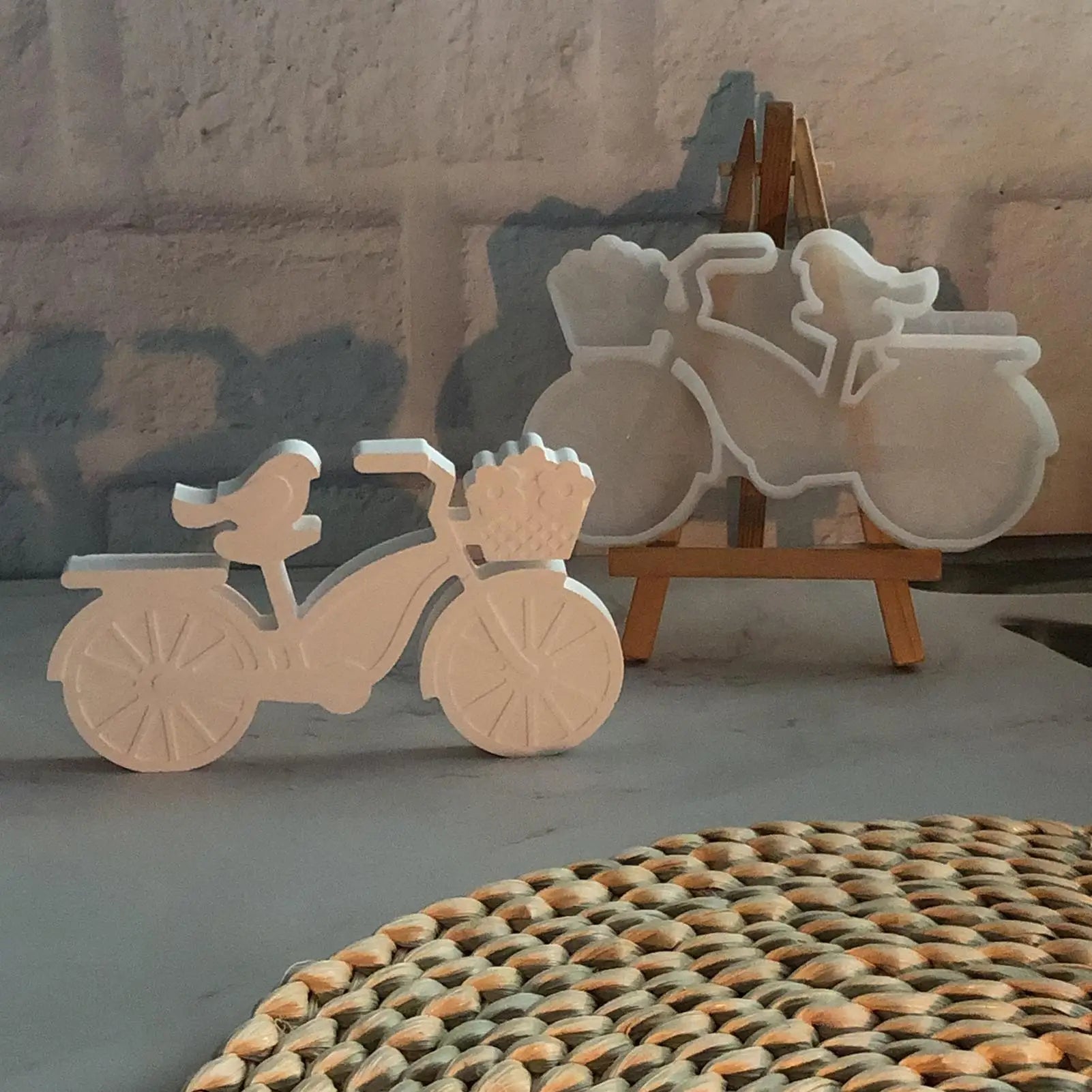 Silicone Mold Bird Bike Candle Making Molds Resin Casting Soap Wax
