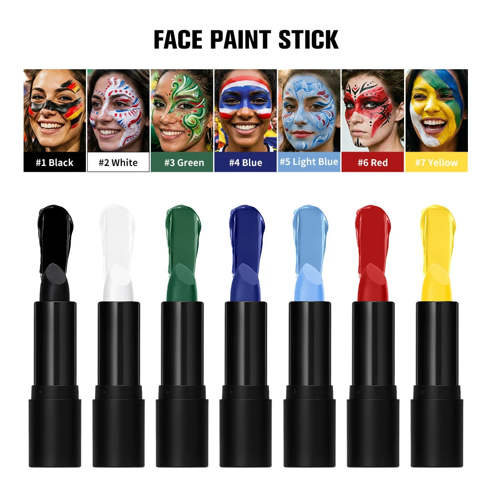 Face Body Paint Stick Eye Black Softball Football Baseball Sports Non-Toxic Hypoallergenic for Halloween SFX Makeup Cosplay Jok Zpaxo