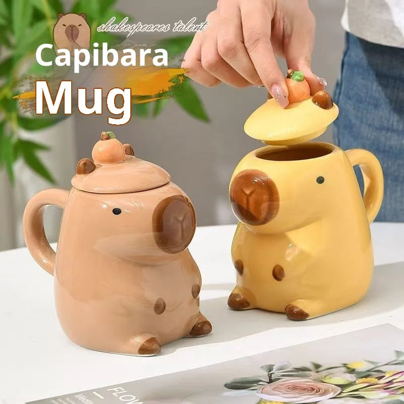 Cute Capybara Ceramic Mug – Kawaii Novelty Coffee Cup Gift Novelty Ceramic Mug Zpaxo