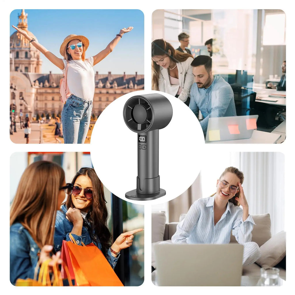 Personal Fans Portable Rechargeable Digital Display Quiet Adjustable 100 Speeds Portable Fans That Blow Cold Air For Women Men Zpaxo