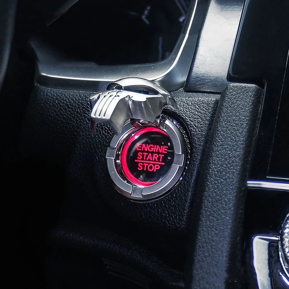 Zinc Alloy Engine Start Stop Button Cover – Luminous Car Decor