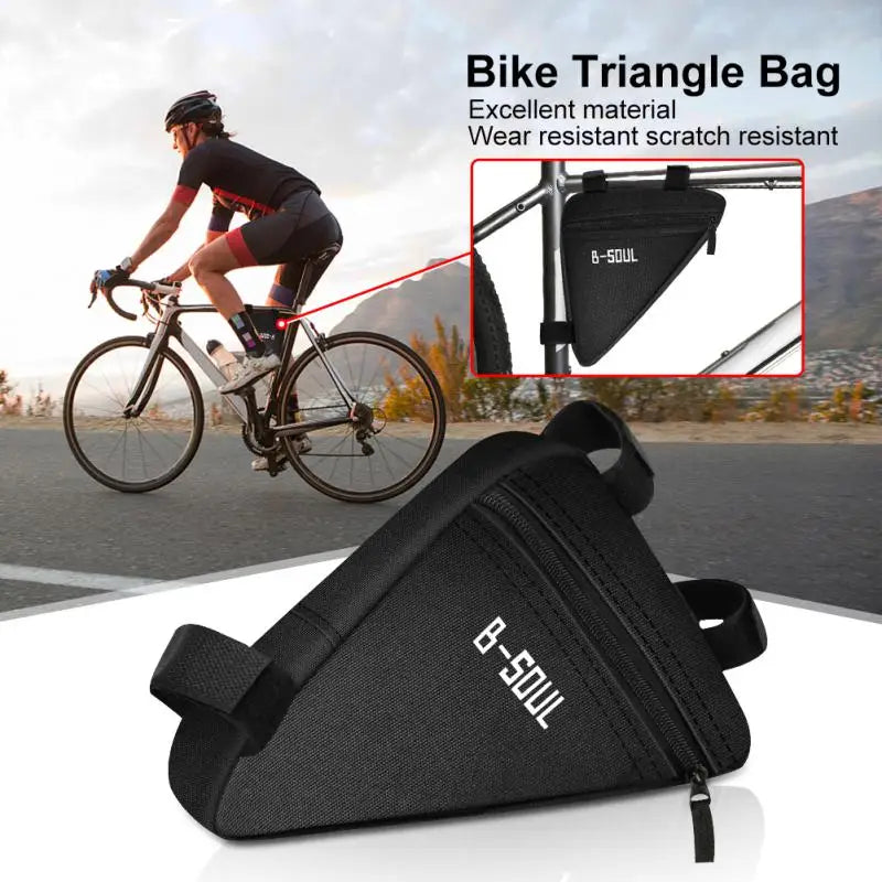 Bicycle Triangle Bag Front Tube Frame Saddle Storage Bag Waterproof Pouch Durable Bike Versatile Durable Bag Bicycle Accessories Zpaxo