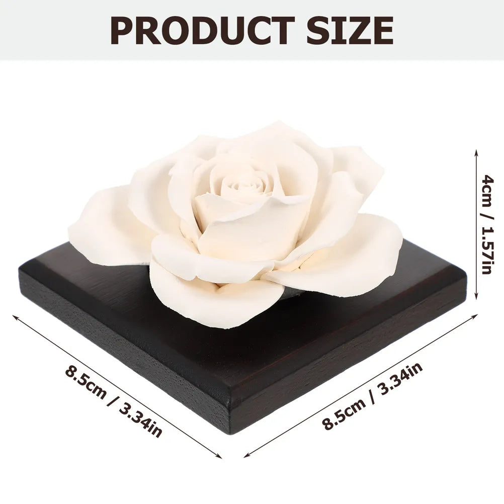 Ceramic Rose Aroma Diffuser Premium Safe Material Smooth Round