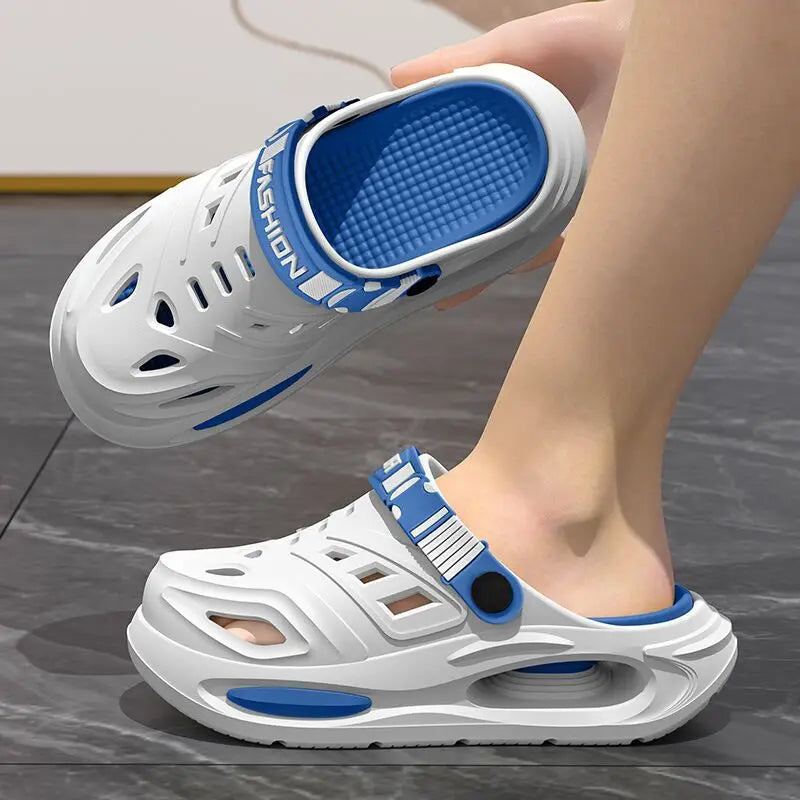 Orthopedic Slippers with Arch Support Anti Slip Soft Sole Summer Cool Hole Shoes Thick Bottom Breathable Walking Sandals Zpaxo 44-45 As shown