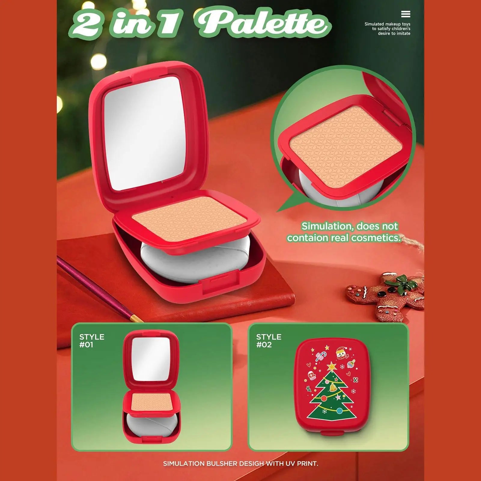 Toddler Pretend Makeup Kids Fake Christmas Cosmetic Set Realistic Toddler Pretend Play Makeup Kit For Birthday Christmas Zpaxo
