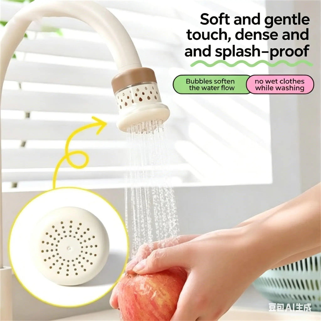 Water Filter Sink Faucet Splash Proof Softener Sprayer Detachable