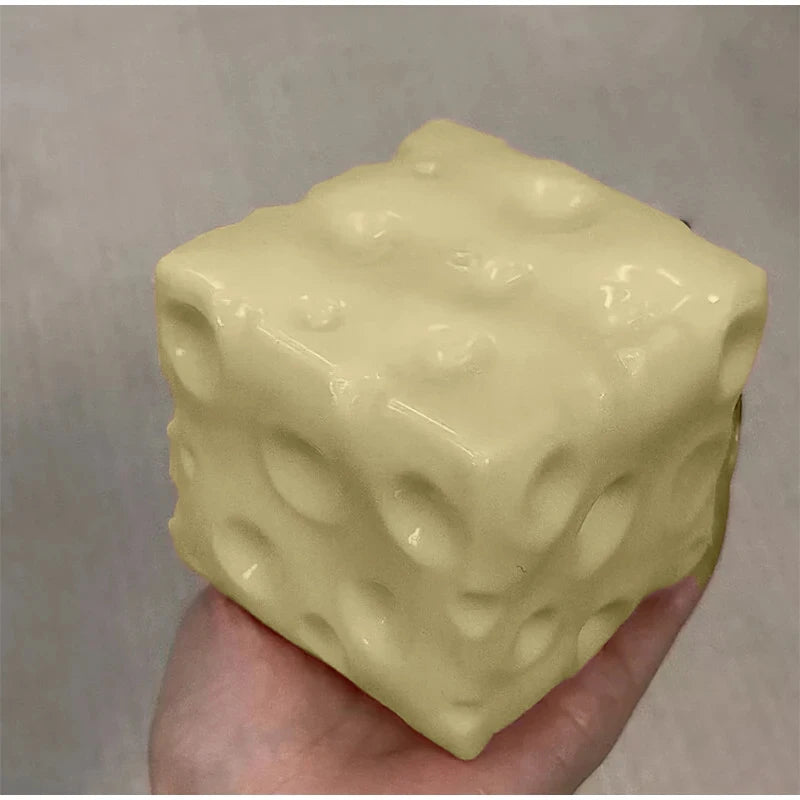 Simulate Cheese Slow Rebound Pinching Office Decompression Slow Rebound Cheese Pinching Ornament Relax And Decompress And Knead. Zpaxo