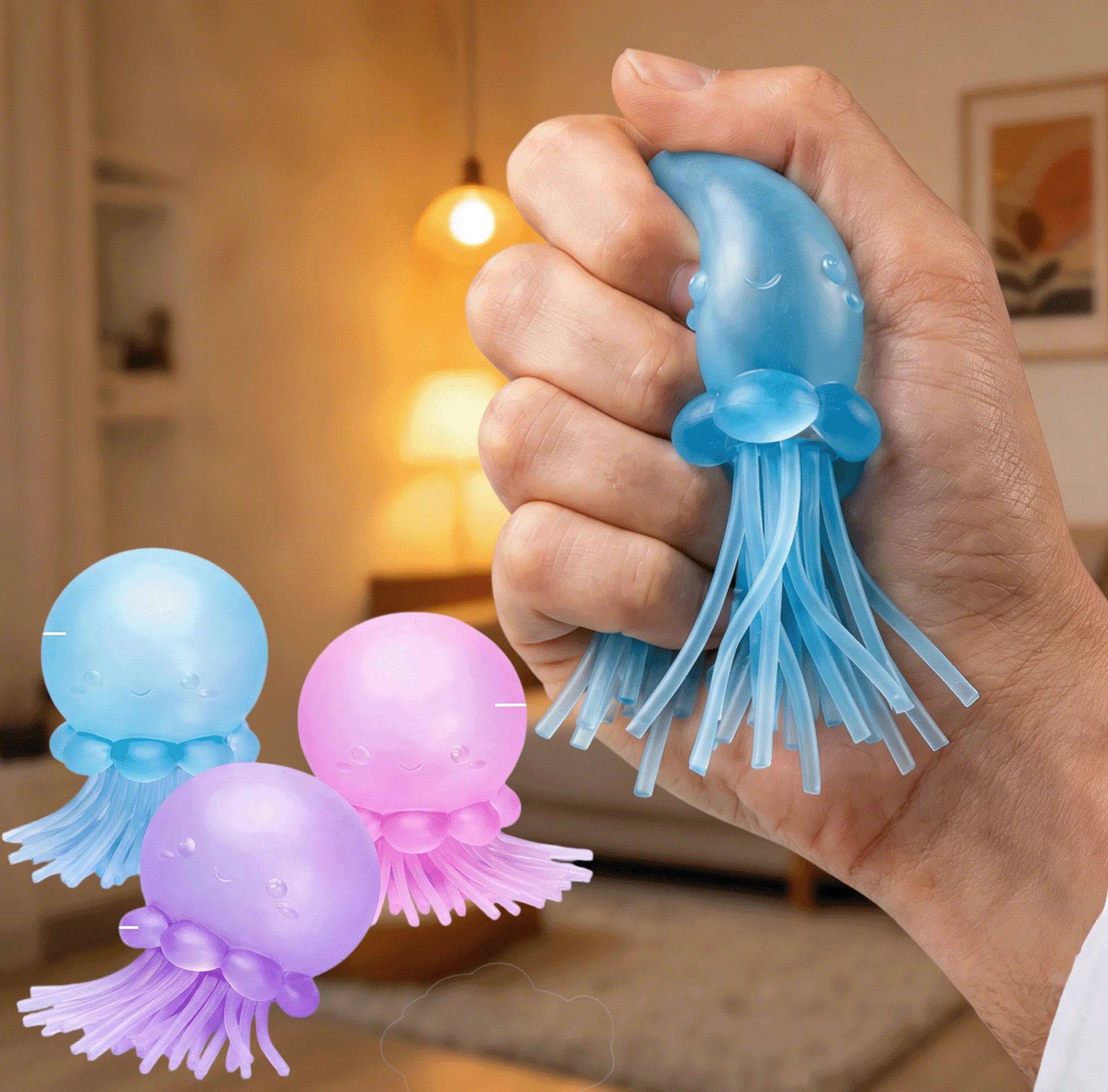 Jellyfish Squishy Stress Relief Toy – Slow Rebound Sensory Ball Squishy Stress Toy Zpaxo