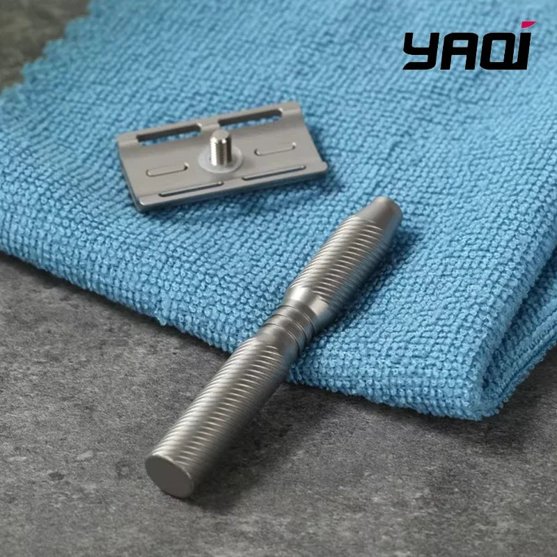YAQI Ghost Titanium Safety Razor | 0.7mm Blade Gap, 57g Titanium Safety Razor Zpaxo