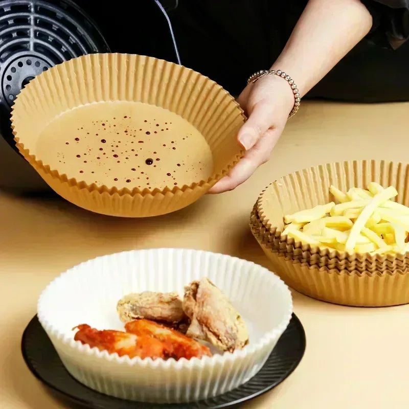 Disposable Air Fryer Paper Non-Stick Kitchen Baking Airfryer Mat Oilproof Micro-wave Barbecue Pad Baking Paper Liner Accessories Zpaxo