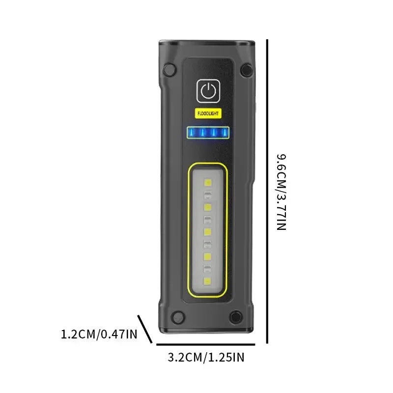 ESMARTER 800-Lumen LED Flashlight – SOS Keychain & Power Bank
