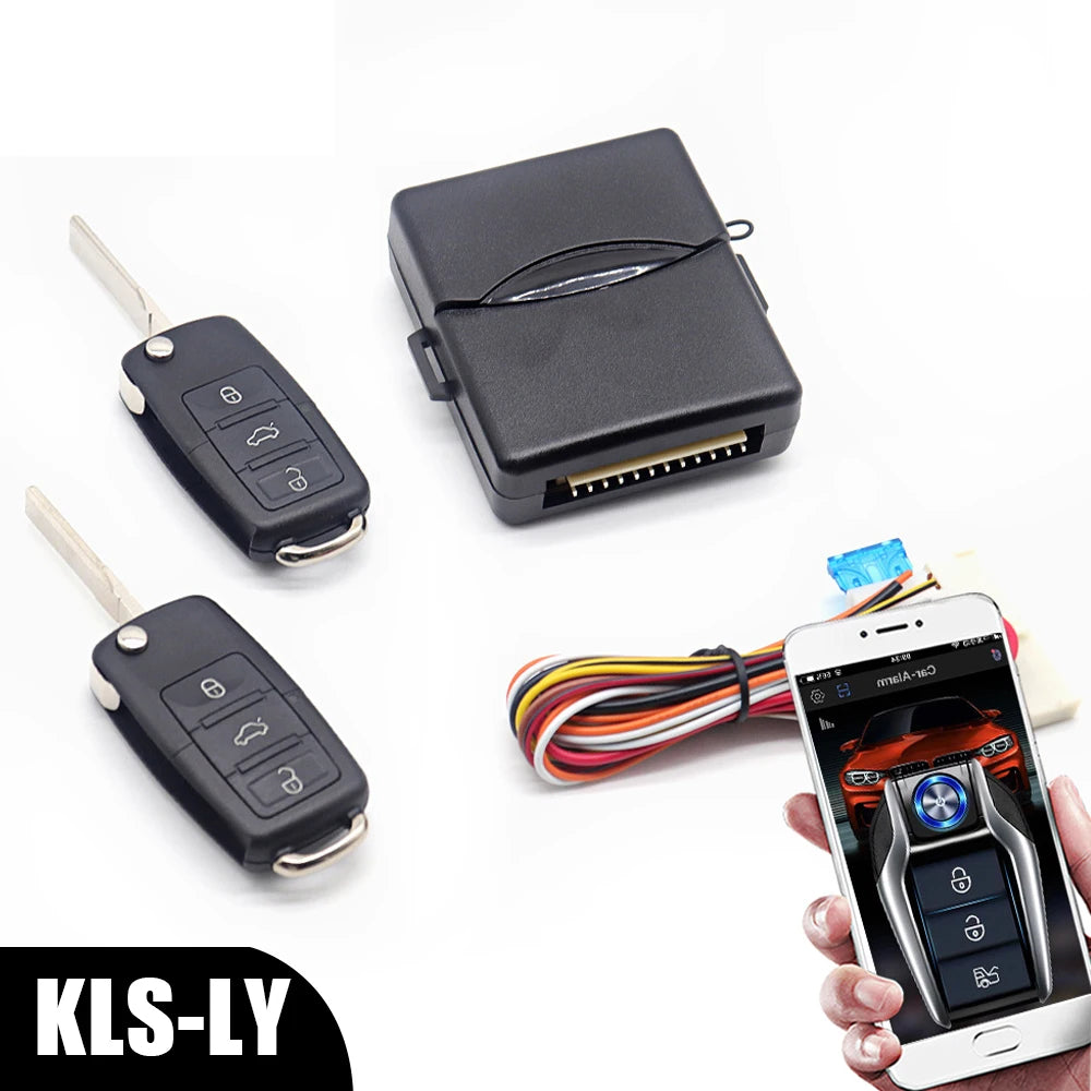 Smartphone Control Universal Remote Start Kit Car Start Stop Keyless Entry System One-button Start Push Systems Zpaxo KLS-LY