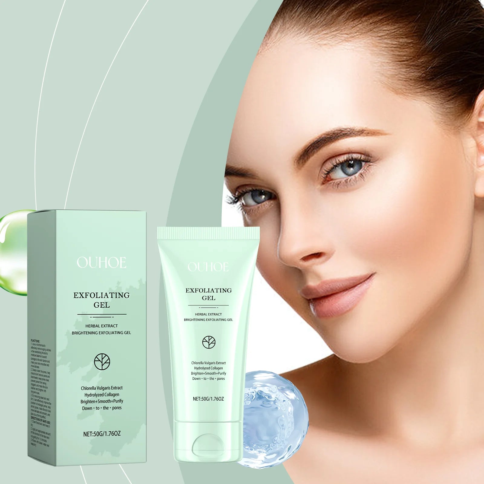 Exfoliating Peeling Gel Remove Dead Skin Dark Spot Deep Cleaning Purifying Brighten Tighten Pores Nourishing Repair Facial Scrub Zpaxo