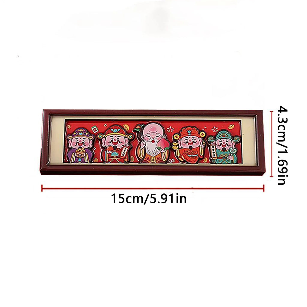 Fridge Magnets Wooden Couplet Design Harmonious Reusable Refrigerator