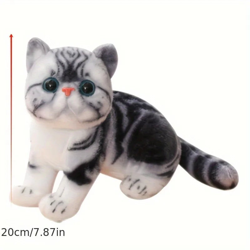 Stuffed Lifelike Cats Plush Toy Simulation American Shorthair Cute