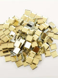 100-Pack Golden Mirror Mosaic Glass Tiles – DIY Craft Kit Mosaic Craft Tiles Zpaxo gold