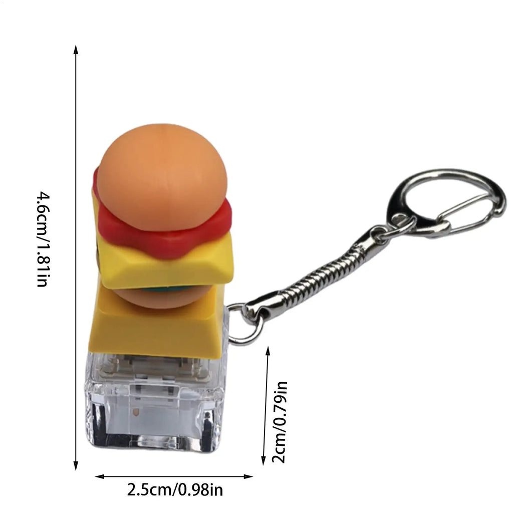 Keychain For Women Food Design Purse Charm Simulation Hamburger Button Keychain Pendant For Men Women Boys Girls Youth Teens Zpaxo