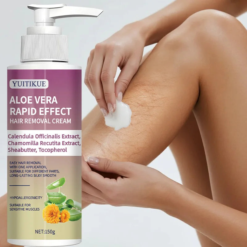 YUITIKUE Lip Hair Removal Cream 150g – Aloe, Calendula & Chamomile Hair Removal Cream Zpaxo
