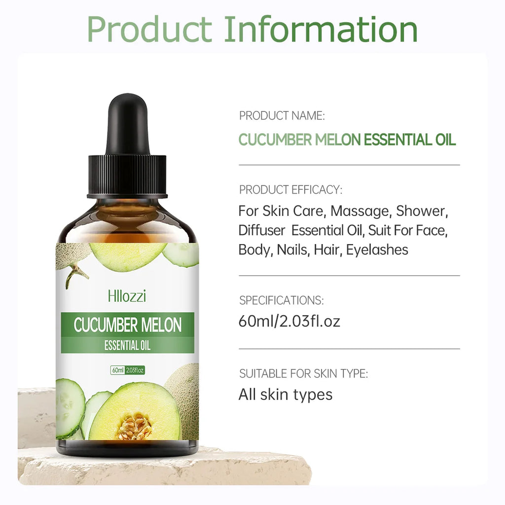CUCUMBER MELON ESSENTIAL OIL Fruit essential oils Pure essential oils Hydrating Moisturizing Multifunctional essential oils Arom Zpaxo