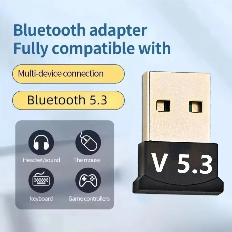 USB Bluetooth 5 3 Adapter Wireless 1 Dongle Laptop Speaker Audio Zpaxo