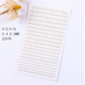 Water Diamond Half Round Pearl Sticker Bright Tear Children's Stage