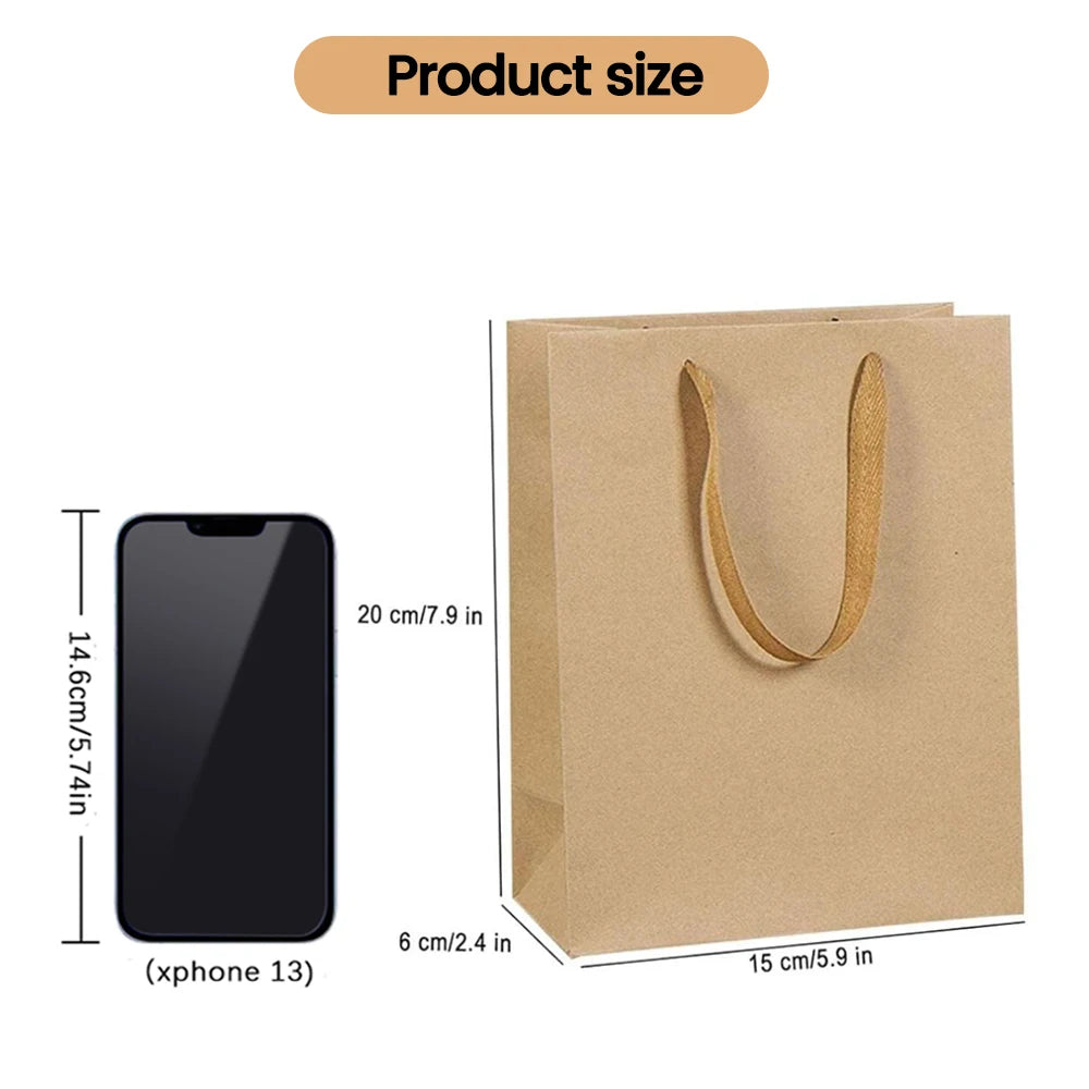 Kraft Paper Gift Bags 10/20pcs – Holiday, Party & Occasions