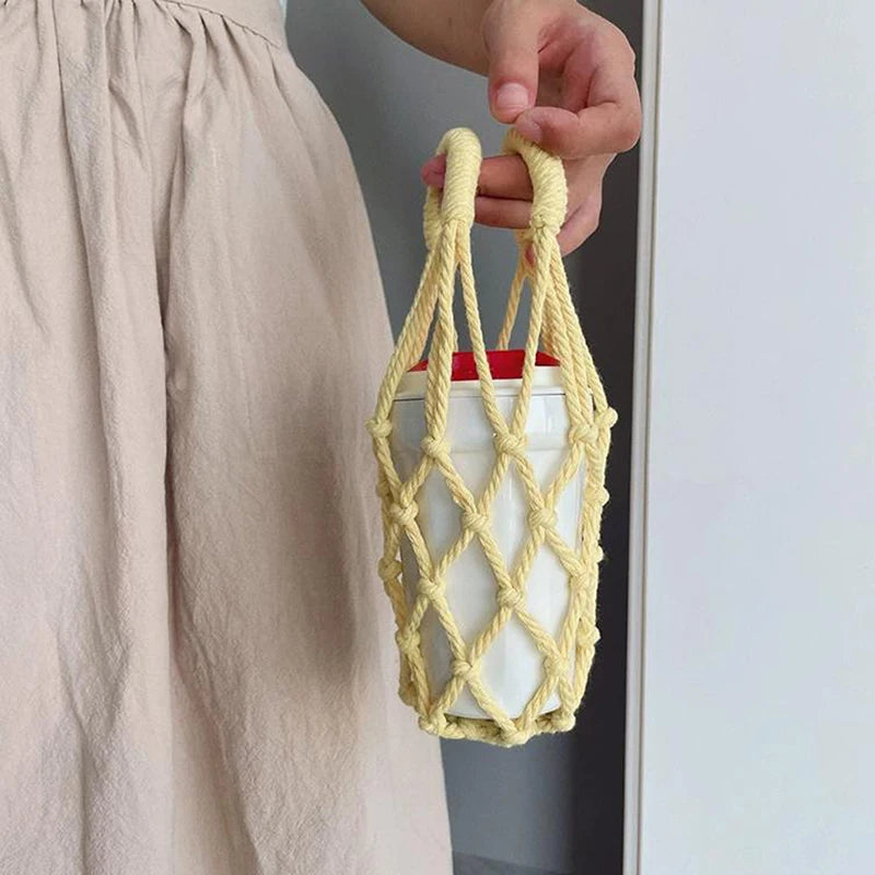Portable Coffee Cup Bag Hollow Out Bottle Practical Mugs Foldable Zpaxo