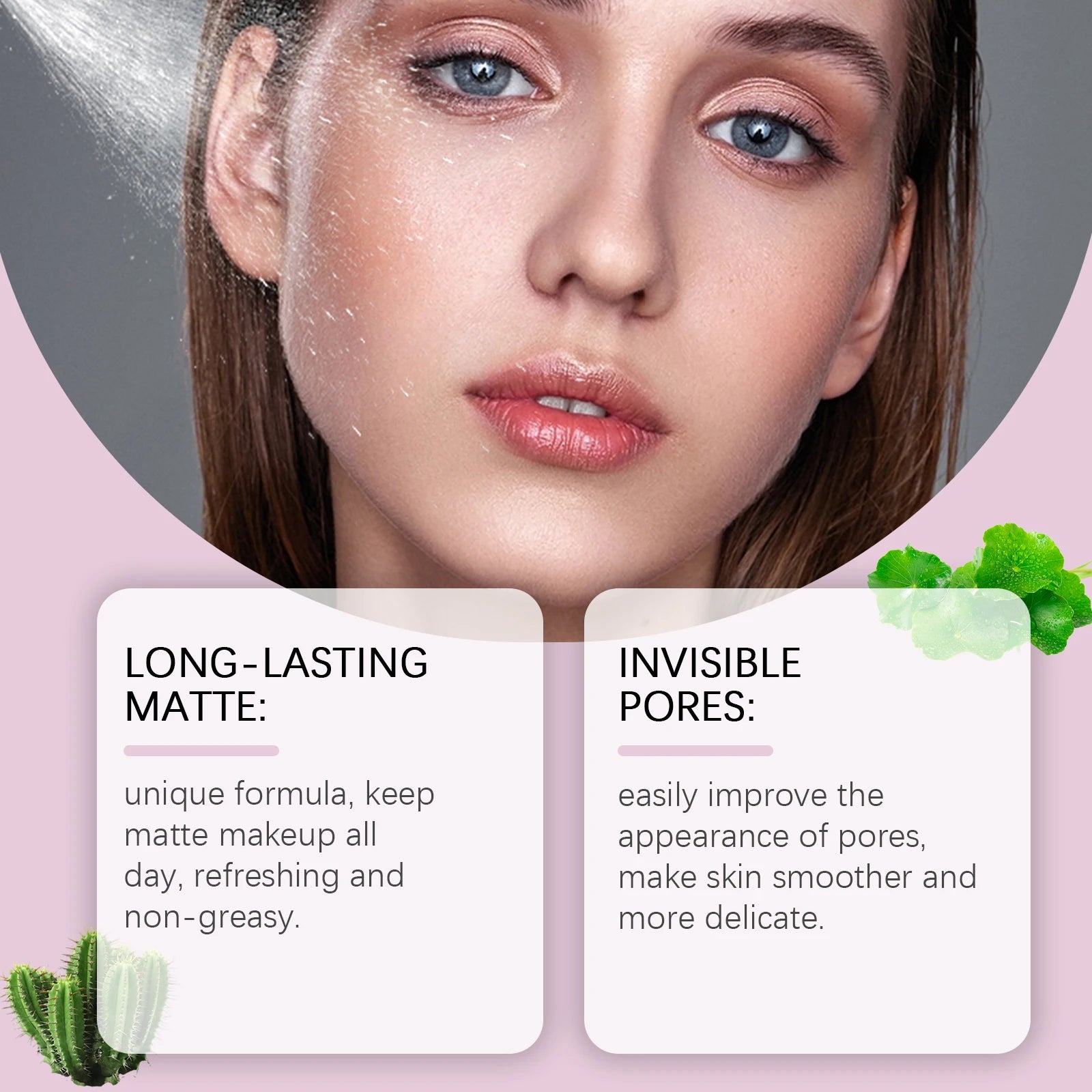 Matte Finish Setting Spray Waterproof Long Lasting Oil Control Pore Tightening Face Mist for All Day Fresh Makeup Hold 60ml Zpaxo