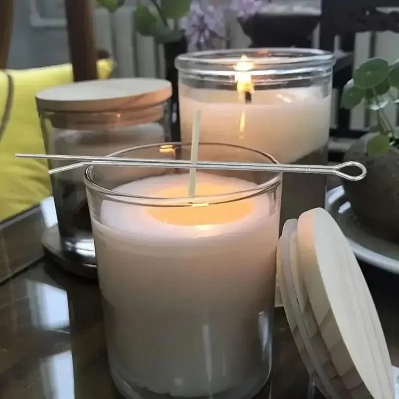 10/20Pcs Candle Wick Holders Candle Wick Fixer Cotton Wick Fixed Iron Clip Stabiliser DIY Candles Making Device Tool Accessories Zpaxo