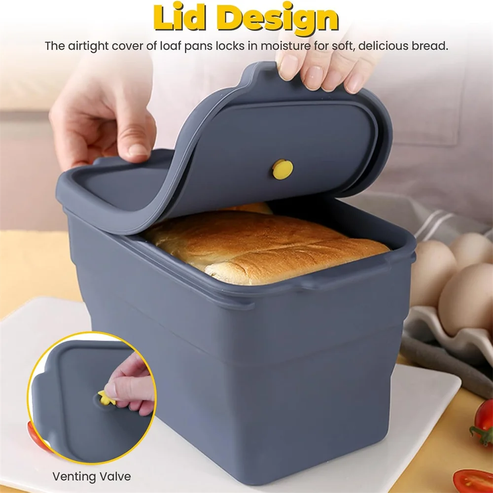 Covered Bread Toast Box Non-stick Baking Pan Suitable Home Cakes Zpaxo