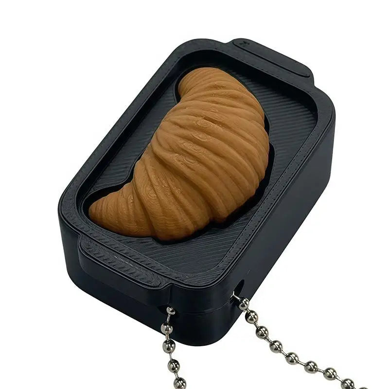 3D Printed Bread Fidget Keychain – Sensory Toy & Desk Charm