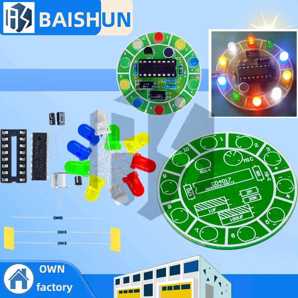Sound Activated Rotating LED Light Module Colorful Effects Kit for Arduino & DIY Electronics Zpaxo