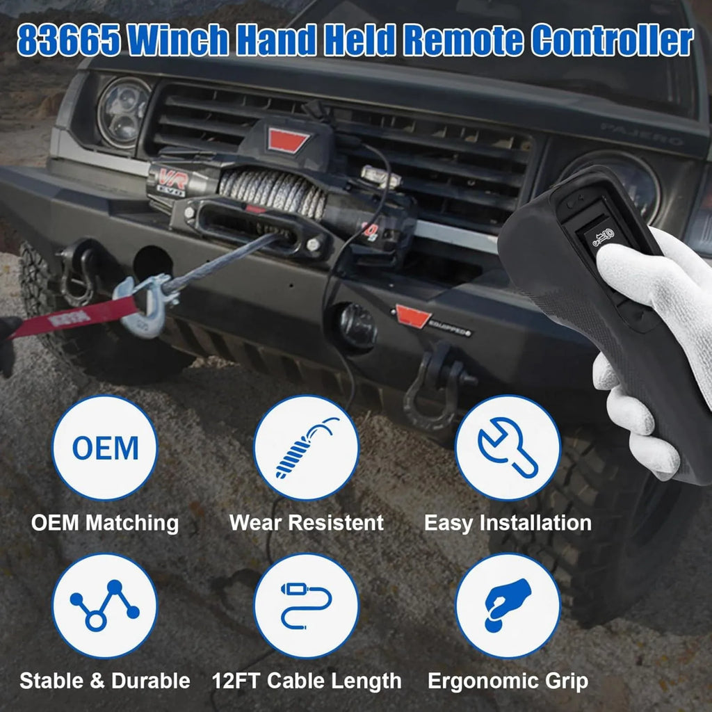 83665 Winch Remote Controller Hand Held Warn M8000 M10000 M12000