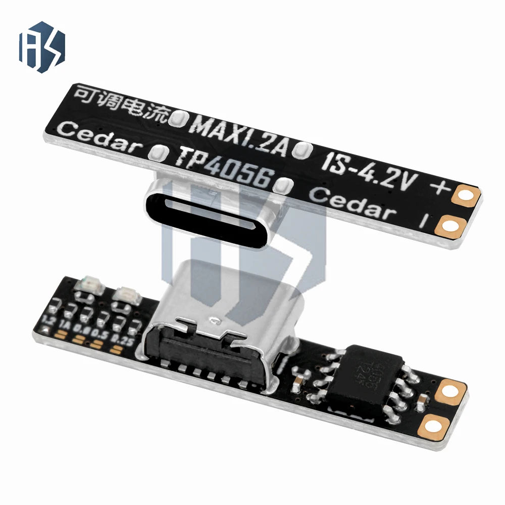 Ultra Mini Type-C Charging Board, 3.7V to 4.2V 1A Charger Module for Ternary Lithium Battery Zpaxo