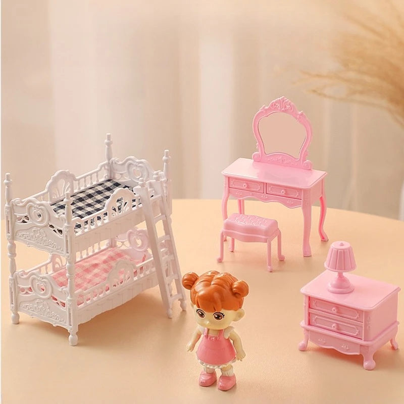 1 12 Scale Dollhouse Furniture Simulated Crib Piano Dining Table