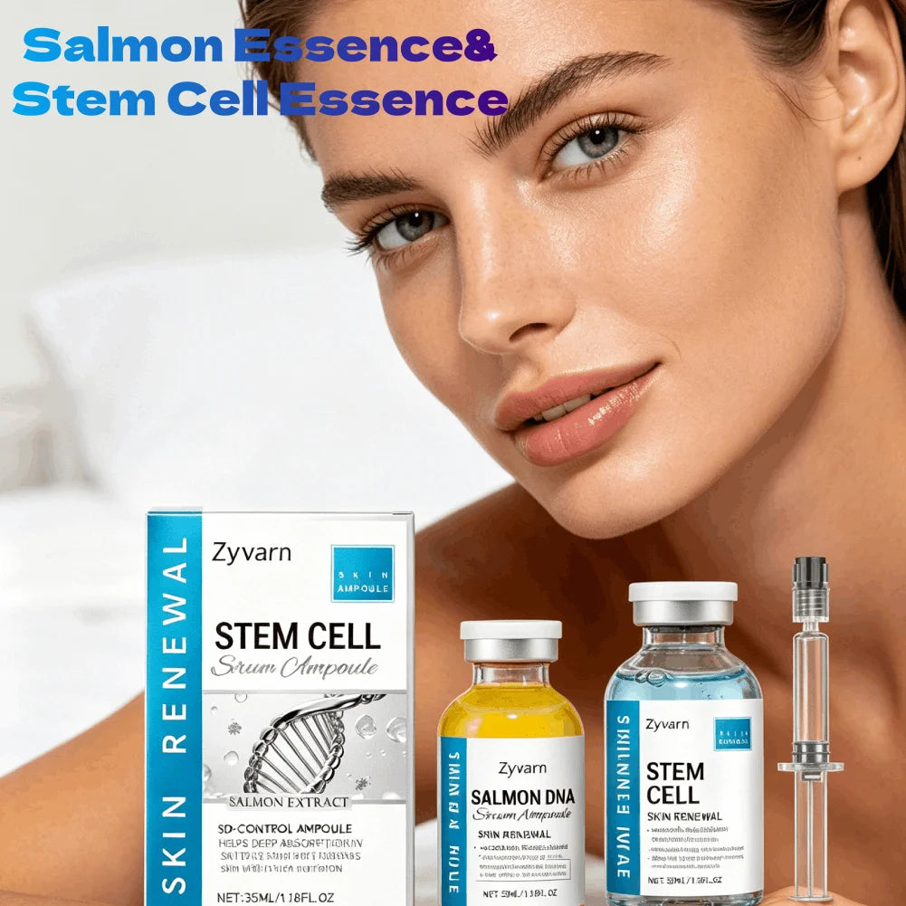 Korean Salmon Ampoule Serum | Peptide Anti-Aging Face Essence Face Serum Zpaxo blue