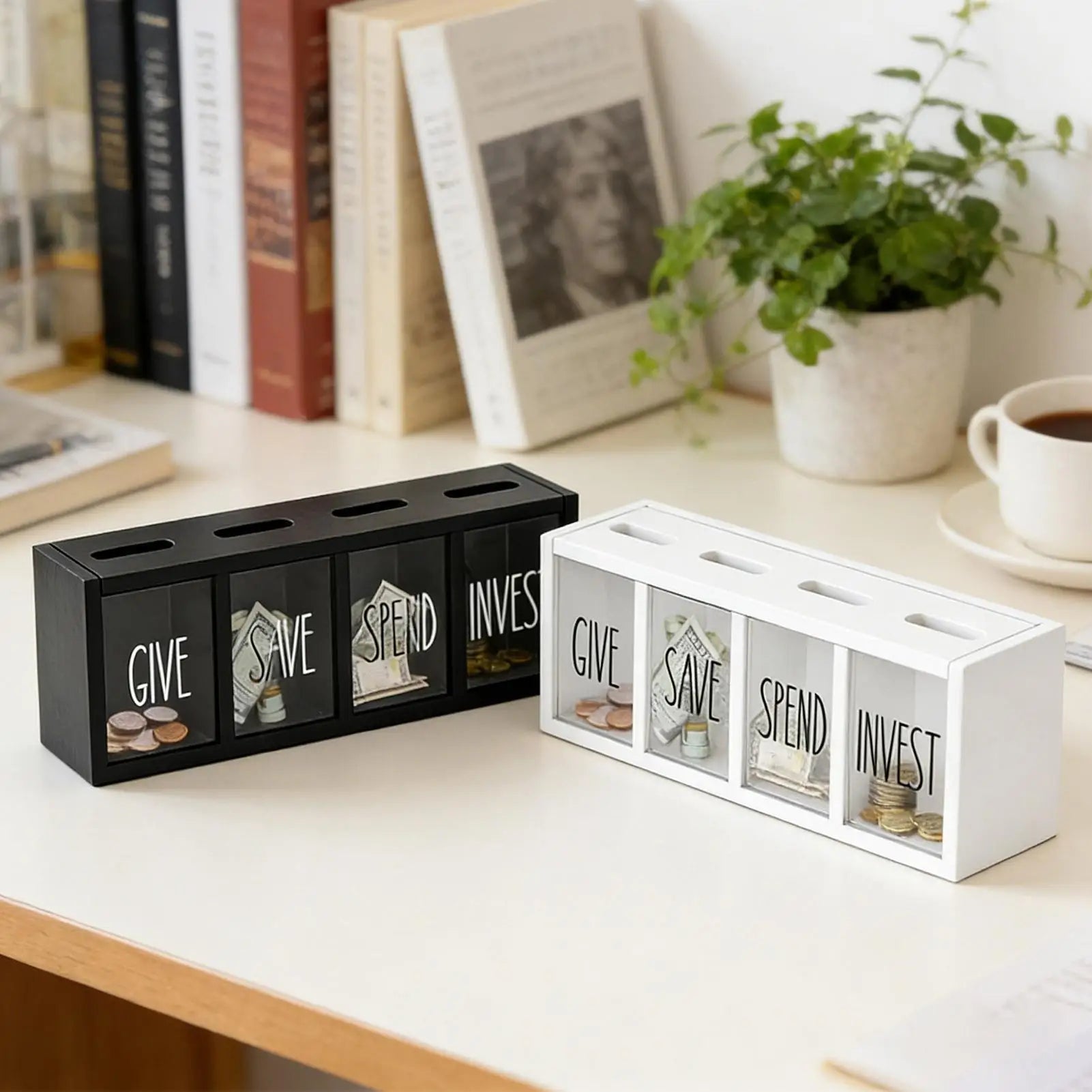 Kids Money Bank Wooden Magnetic Suction Storage Funny Cash Box