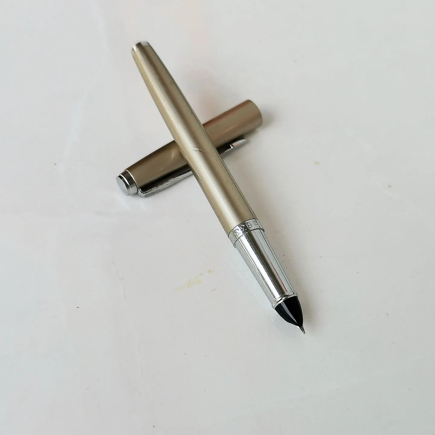 Old Stock YongdSsheng 833 Fountain Pen Short Pen Pocket Type Elementary School Student Practice Pen Stationery Collection Zpaxo Light Grey F