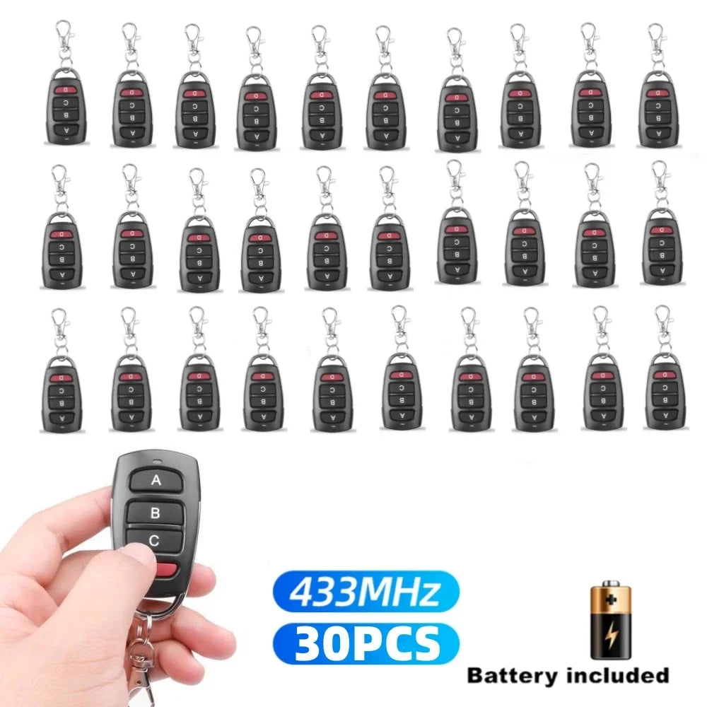 433 Mhz RF Copy Remote Control Key Transmitter Duplicated Cloning Zpaxo 30PCS ABCD Key