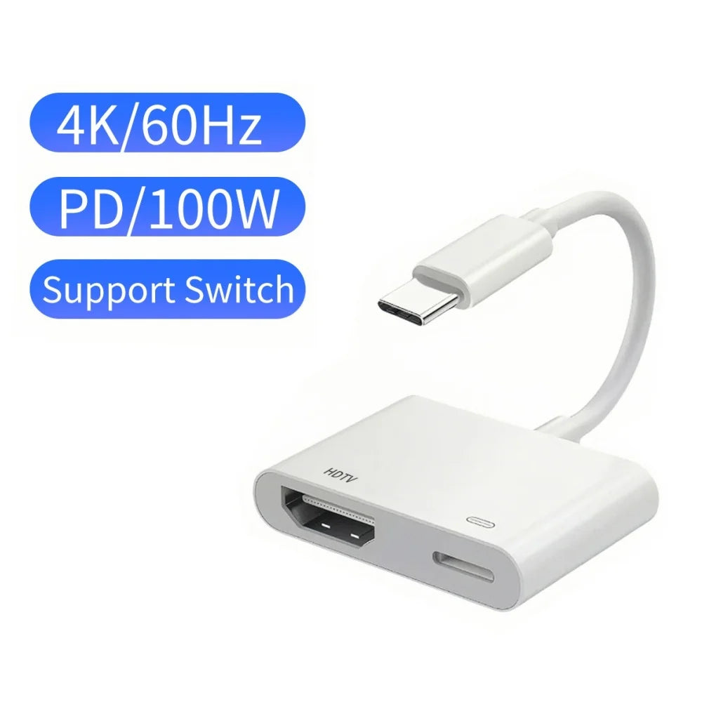 USB-C to HDMI Adapter 4K | iPhone 16 Pro to HDTV & Monitor HDMI Display Adapter Zpaxo 4K 60Hz