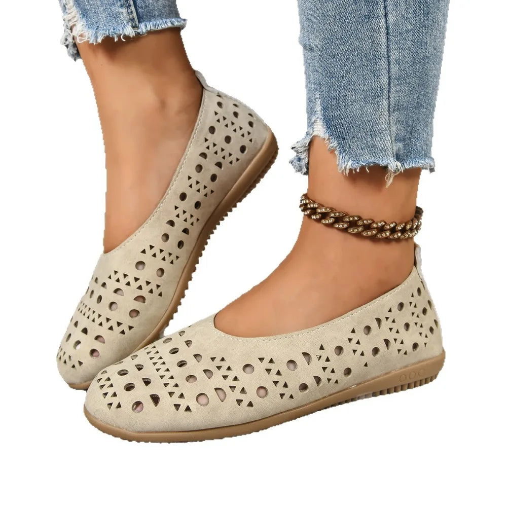 Spring Autumn 2026 Hollow-out Single-layer Shoes Fashionable Casual