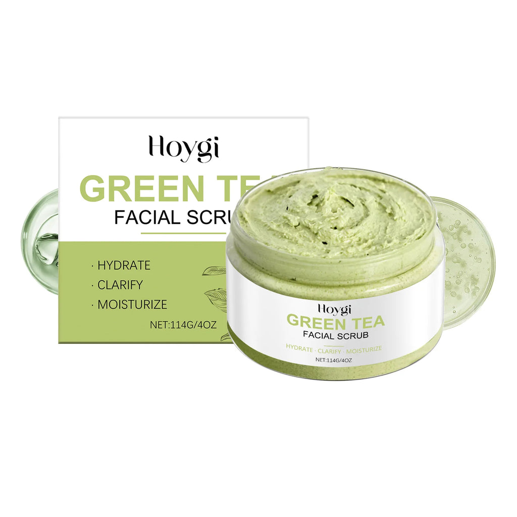 Exfoliating Green Removal Tea Facial Scrub Deep Pore Cleansing Hydrating Blackhead Dead Skin Gentle Scrub Skin Renewal Skin Zpaxo