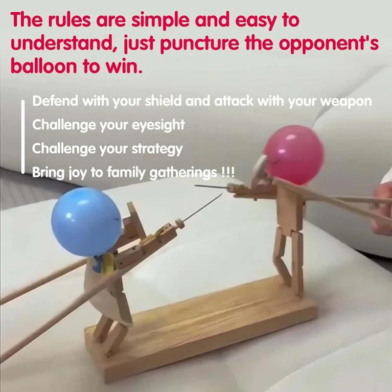Double Battle Poke Balloon Toy Head Parent-child Interactive Toy Handmade Zpaxo