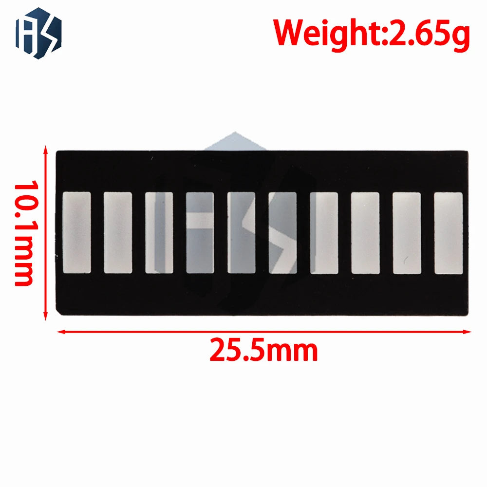 LED Battery Level Indicator Bright 5-20 Segments Red White Blue Zpaxo