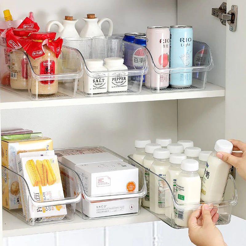 Clear Fridge Organizer Open Drawer Snack Storage Box Multifunctional Zpaxo