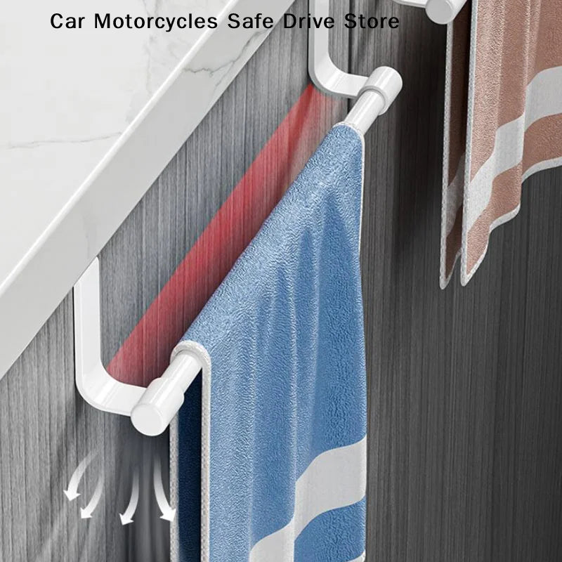 CMTowel Rod Steel Metal Wire Over Cabinet Towel Rack Storage