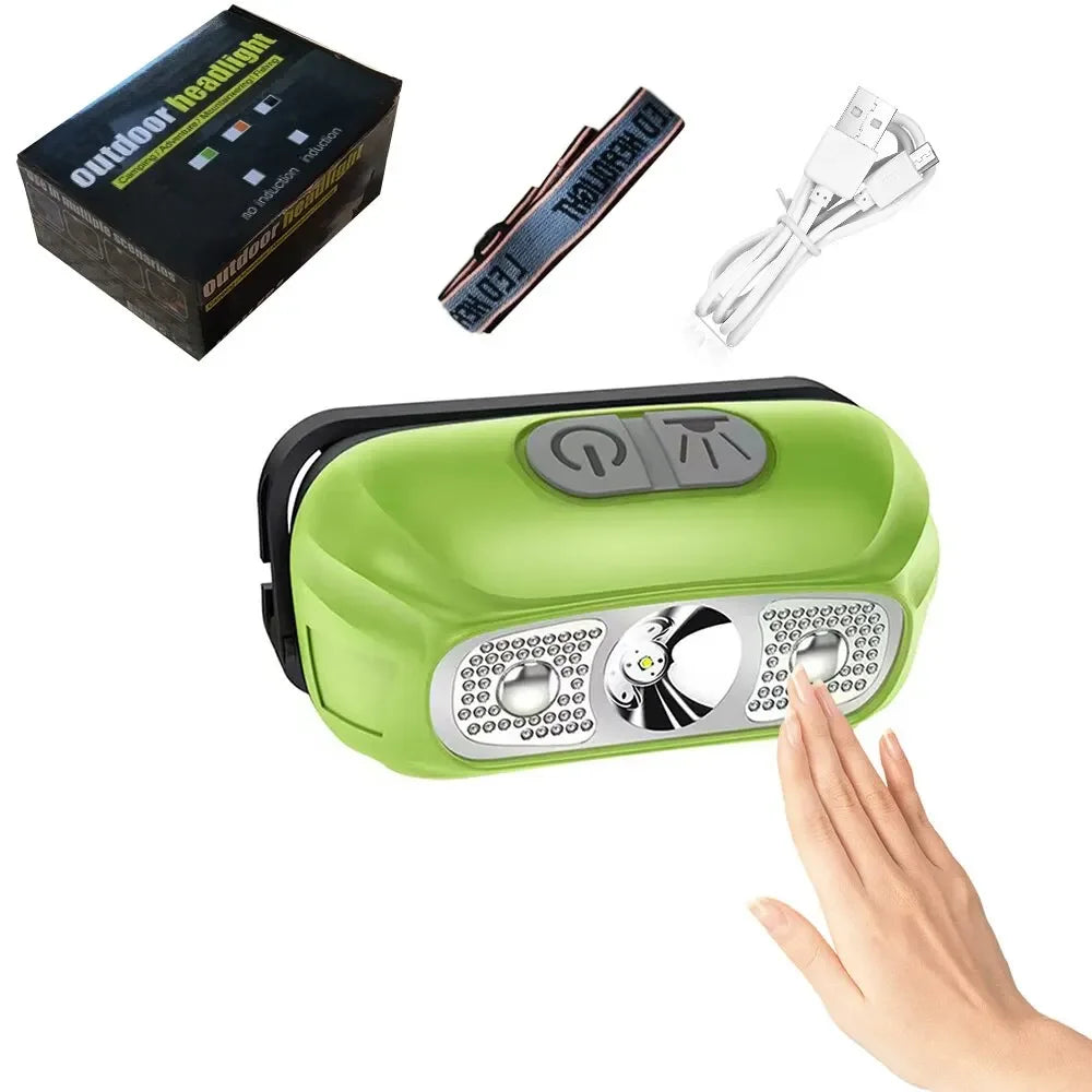 ESMARTER COB LED Rechargeable Sensor Headlamp – Camping Fishing