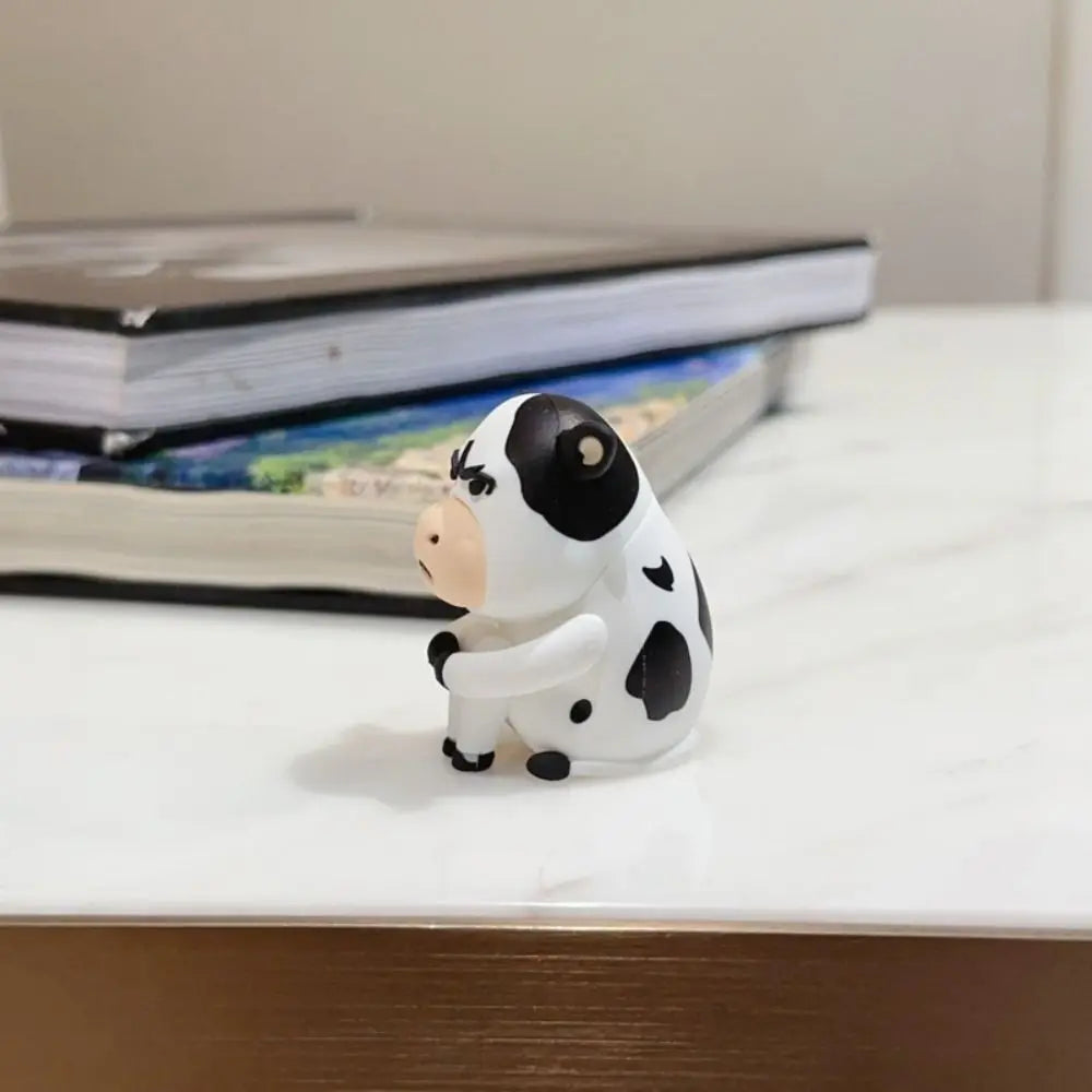 Cute Grass Cow Figure Aggrieved Decompression Car Ornament Ugly-cute Zpaxo