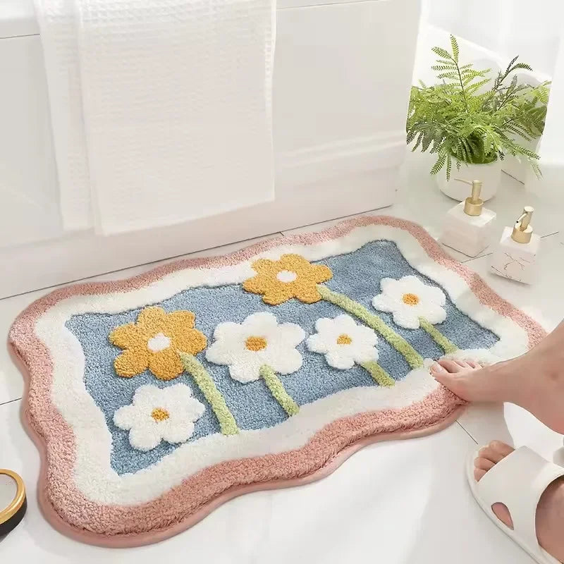Bath Mat Extra Soft Absorbent Non-slip Plush Shaggy Carpet Machine