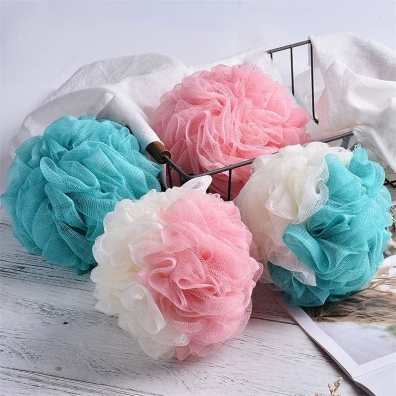 3-Pack Exfoliating Bath Net Set – Foam Ball, Scrub & Back Brush